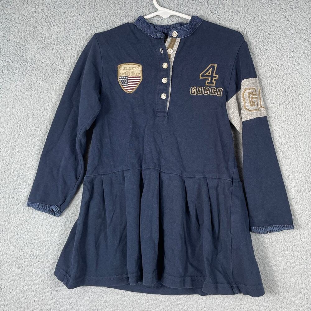 Gocco Girl's Size 4-5 Blue Polo Dress B
